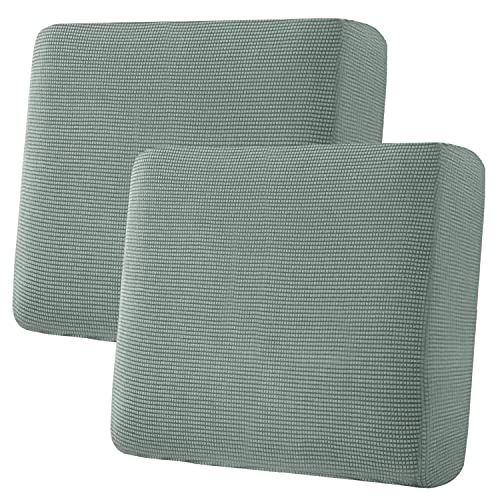 Super Stretch Individual Seat Cushion Covers Sofa Covers Couch Sets Slipcover Thick Jacquard Textured Twill Fabric (Sage / 2 Cushion Sofa)