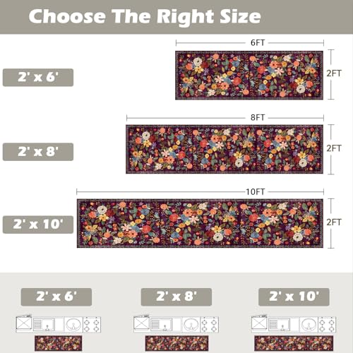 Purple Hallway Runner Rug 2x6 for Kitchen Bathroom (Purple / 2' x 6' (Rectangular))