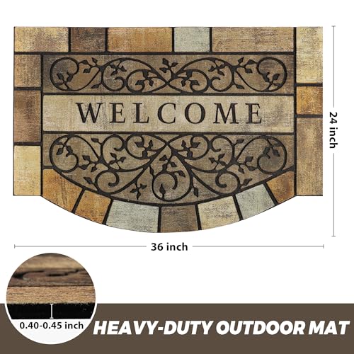 Durable Welcome Door Mats (Brown)