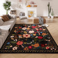 Area Rug 5x7 Washable (Black / 5' x 7' (Rectangular))