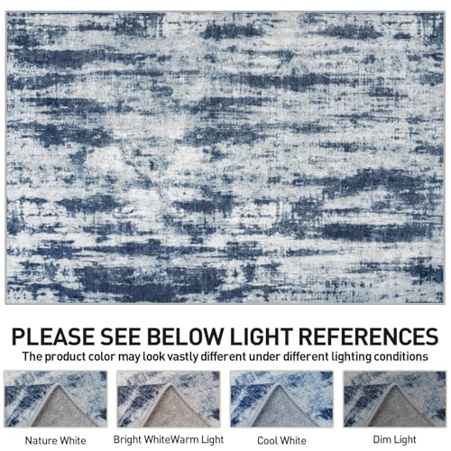 8x10 Area Rugs for Living Room (Blue Grey / 8' x 10' (Rectangular))