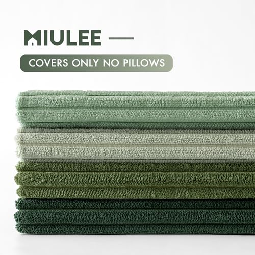 Soft Corduroy Decorative Throw Pillow Covers Forest Green 16x16 (16" x 16" (Pack of 4) / Forest Green)