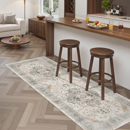 Washable Runner Rug 2x6 Runners for Hallways Soft (Light Taupe Brown / 2' x 6' (Runner))