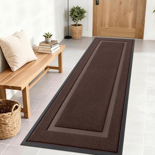 Front Door Mat Outside 71x23 (Dark Brown / 71" x 23")