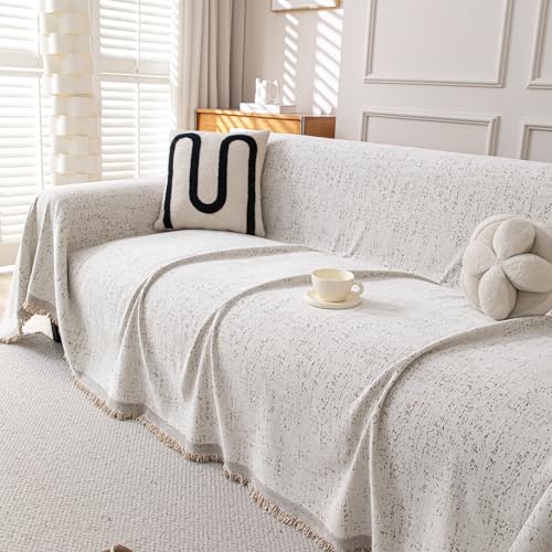 Couch Cover for Sofa (Speckled Beige / 71*118 inch)