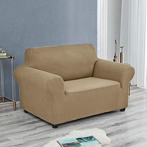 Stretch Chair Couch Cover (Tan / Small（35" - 55"）)