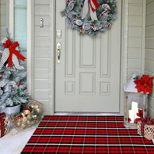 Christmas Plaid Outdoor Rug (2'4" x 3'7" (Rectangular) / Christmas Plaid)