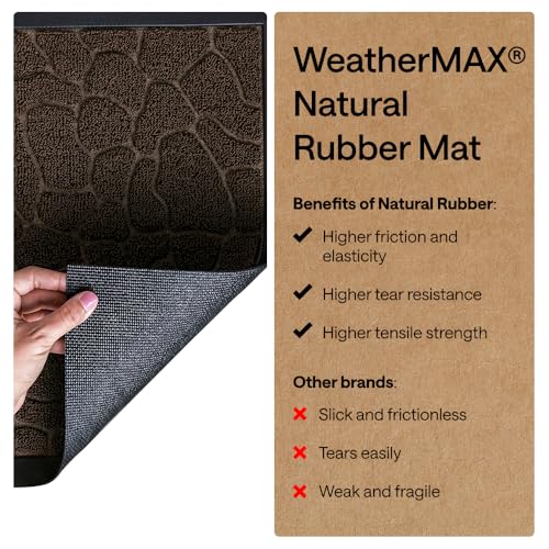 WeatherMAX Door Mat (Dark Brown Pebble / 35" x 23")