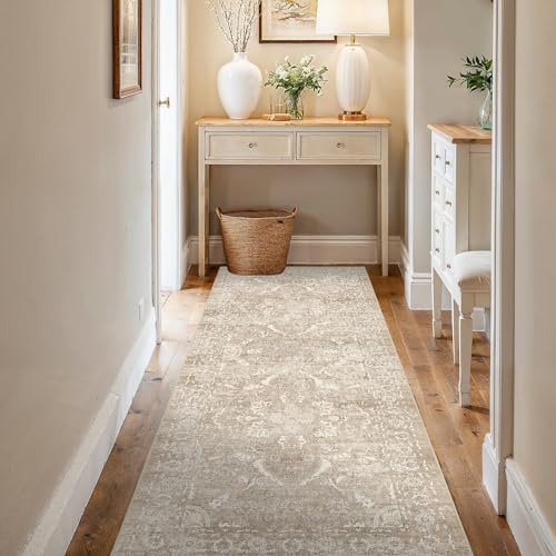 3x6 Washable Runner Rug (Natural Beige / 3x6)