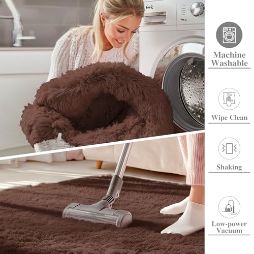 10x12 Machine Washable Large Area Rugs for Living Room (10x12 Ft / Coffee)