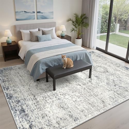 5x7 Area Rugs Blue (Blue/Ivory / 5' x 7' (Rectangular))