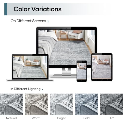 10x14 Area Rugs for Living Room (Blue/Grey / 10' X 14' (Rectangular))