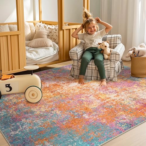 Washable Square 8'x8' Area Rug for Living Room Starlight (Starlight / 8' x 8' (Square))