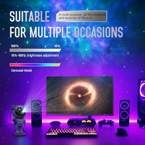 Astronaut Galaxy Projector Night Light (Blue)