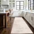 Abstract 3x10 Kitchen Rug Runners (3' x 10' (Rectangular) / Beige/Cream)