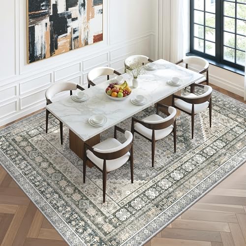 8x10 Area Rugs for Living Room (Wheat/Charcoal / 8' x 10' (Rectangular))