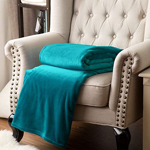 GentleSoft Fleece Blanket Twin Size Teal (Teal Blue / Twin (60" X 80"))