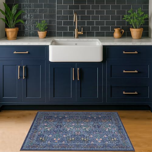 Navy Blue Washable 2x3 Entry Rug (Dark Blue / 2' x 3' (Rectangular))