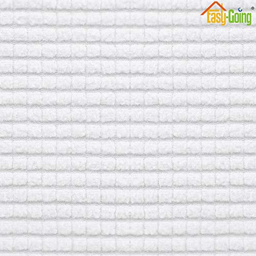 Stretch 1 Piece Loveseat Couch Cushion Cover for Sofa (Medium / Snow White)