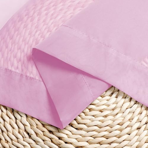 Pink Sheer Curtains 72 Inch Length 2 Panels (Pink / 42"W x 72"L (Pack of 2))