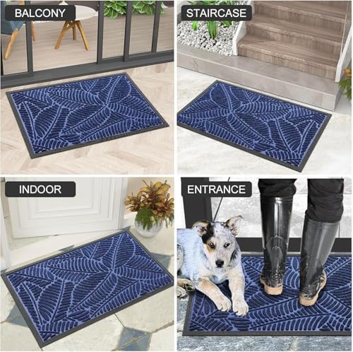 Waterproof Front Doormat (Navy / 59" X 23")
