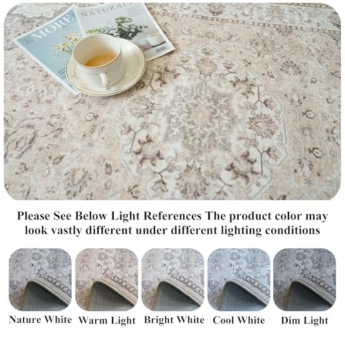 Washable Hallway 3x4 Floor Mats (3x4 / Beige)