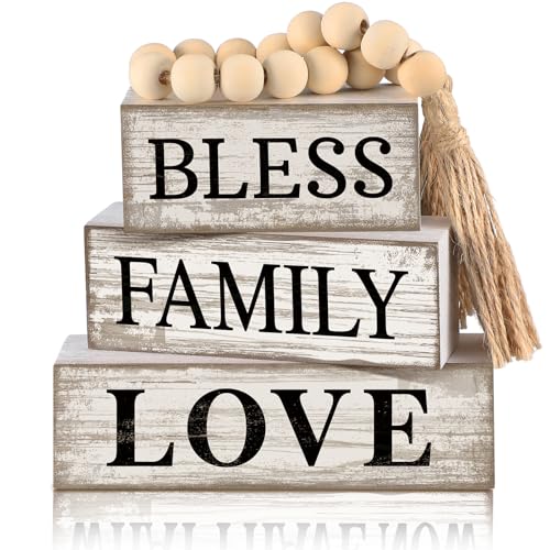 4 Pcs Farmhouse Table Decor (Bless)