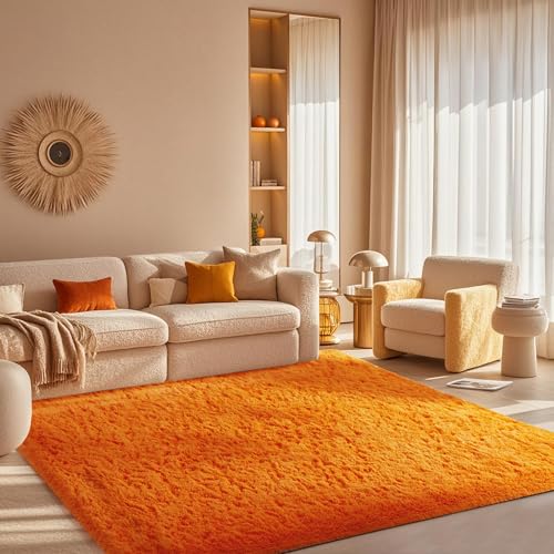 Orange Fall Rugs for Bedroom Living Room (Orange / 4' x 6' (Rectangular))