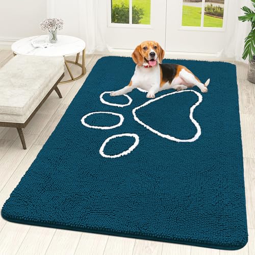 Dog Door Mat for Muddy Paws 70x46 (Atlantic Blue / 70" X 46")