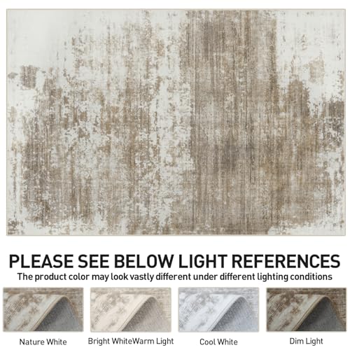 9x12 Area Rugs for Living Room (Brown/White / 9' x 12' (Rectangular))