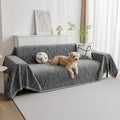 Couch Covers for Sofa (71" x 150" / 9# Lines Dark Grey)