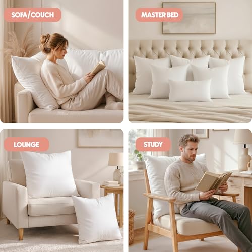 26x26 Pillow Inserts (White / 26x26 Inch)