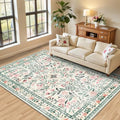 6x9 Area Rug Living Room (Green/Beige / 6' x 9' (Rectangular))