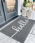 Funny Hello Mats Outdoor (4' x 2'8" / Grey Hello)