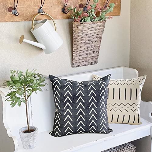 Pillow Covers 20x20 Set of 4 (Rustic Gray / 20" x 20" (Pack of 4))