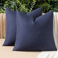 Decorative Outdoor Pillow Covers Waterproof 12x12 Navy (12" x 12" (Pack of 2) / Navy)