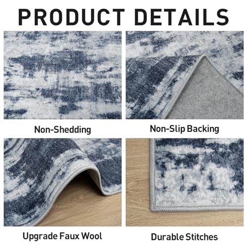 8x10 Area Rugs for Living Room (Blue Grey / 8' x 10' (Rectangular))