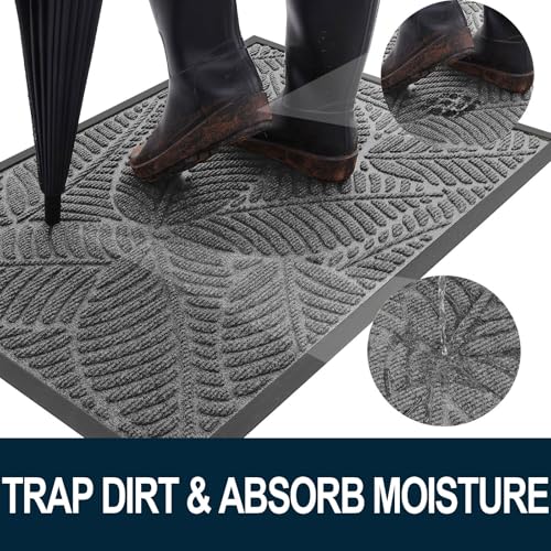Waterproof Front Doormat (Dark Grey / 71" X 47")