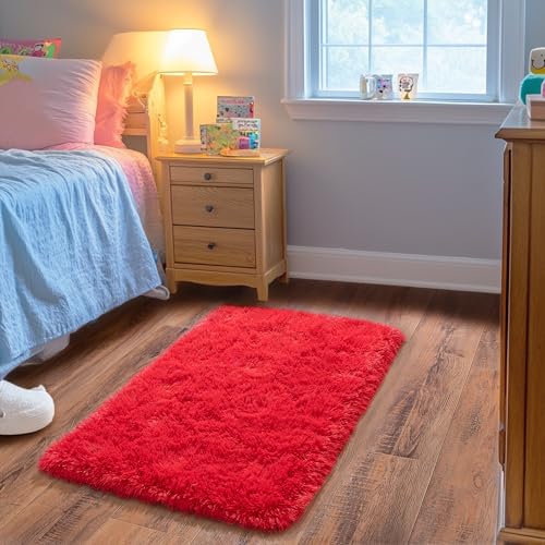 Small Area Rug (3' x 2' (Rectangular) / Red)