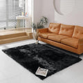 Faux Fur Rug Sheepskin Shag Fluffy Fuzzy Beige 5x7 ft Rugs for Bedroom Bedside Bed Floor Living Room Plush Rectangle High (5' x 7' (Rectangular) / Beige)