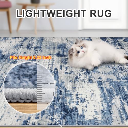 6x9 Area Rug Living Room (New-blue Grey / 6' x 9' (Rectangular))