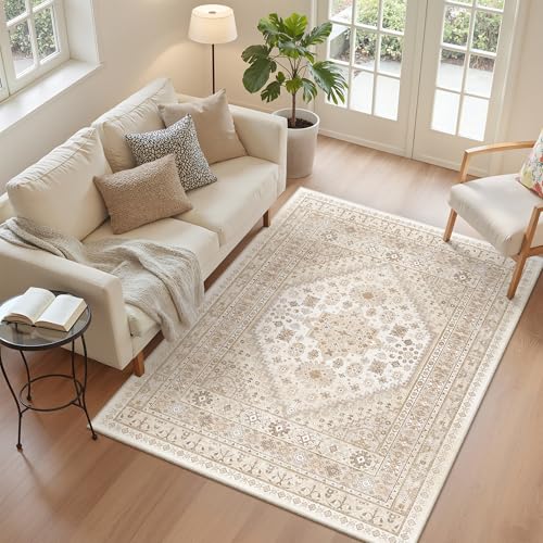 3x5 Rug for Entryway (Cream/Beige / 3' x 5' (Rectangular))