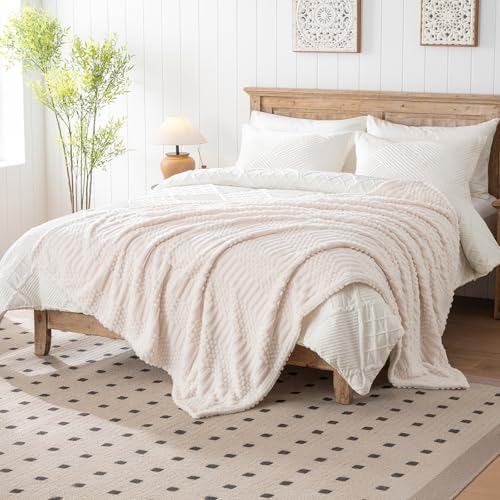 Beige Throw Blanket (Beige / Throw(50x60))