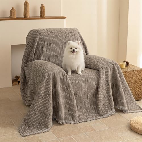 Oversized Armchair Couch Cover for 1 Cushion Couch (71" x 91" / 9# Lines Sand)