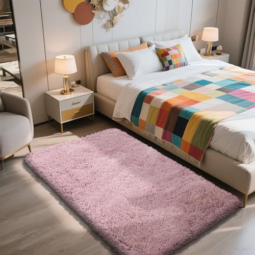 3x5 Area Rug for Bedroom (Blush / 3' x 5' (Rectangular))