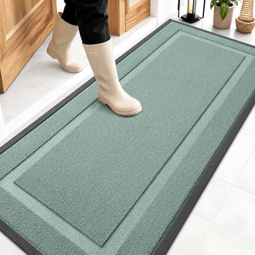 Front Door Mat Outside 59x23 (Grayish Green / 59" x 23")