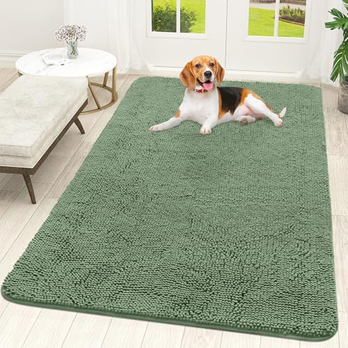 Dog Door Mat for Muddy Paws 59x35 (Olive Green / 59" X 35")