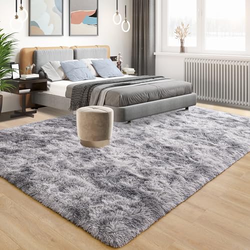 Area Rugs 9x12 for Living Room (Tie-dyed Light Grey / 9' X 12' (Rectangular))