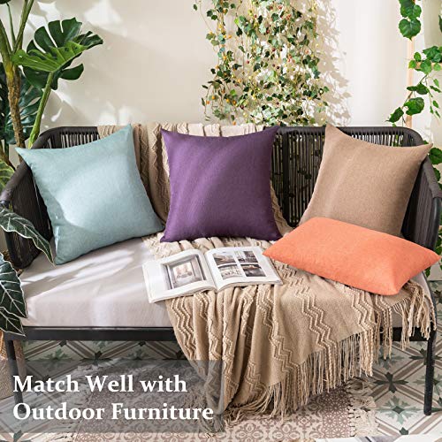 Decorative Outdoor Pillow Covers Euro Waterproof 22x22 Teal (22" x 22" (Pack of 2) / Teal)