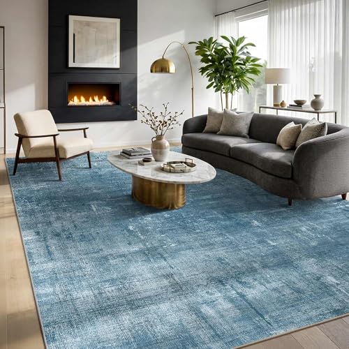 10x14 Area Rug for Living Room Modern Large Washable Rug (Blue / 10' x 14' (Rectangular))